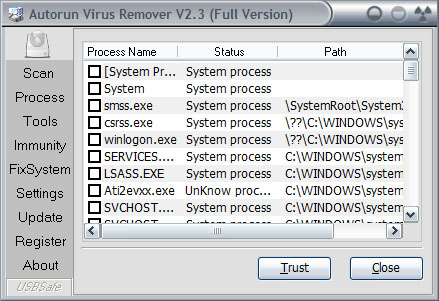 Autorun Virus Remover v2 3 Portable preview 1